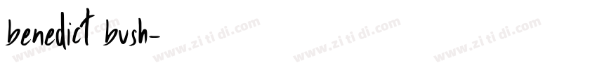 benedict bush字体转换
